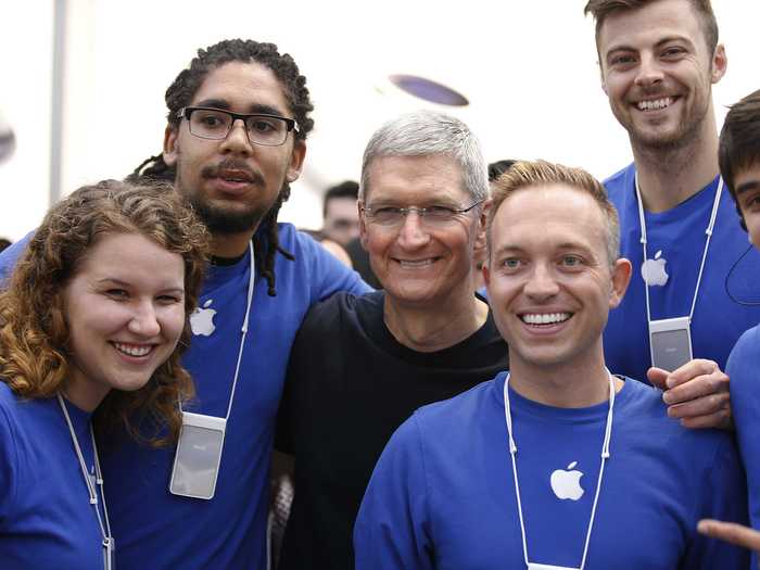 Apple has about 50,000 retail employees worldwide.