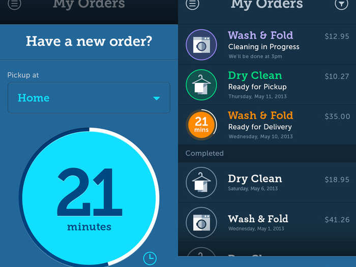 FlyCleaners lets you choose when to have your laundry picked up and dropped off.