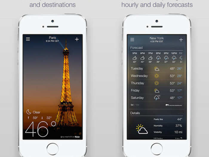 Yahoo Weather is the best-looking weather app out there.