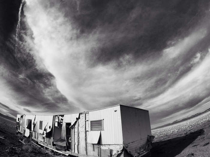 Abandoned trailer near the ghost town of Lund, Utah