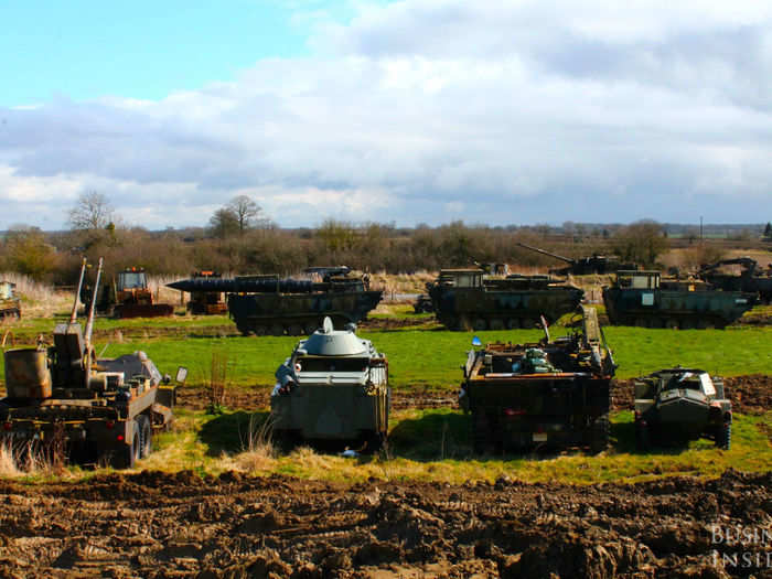 Tanks-Alot has about 130 military vehicles. Most of them are fully-functioning.