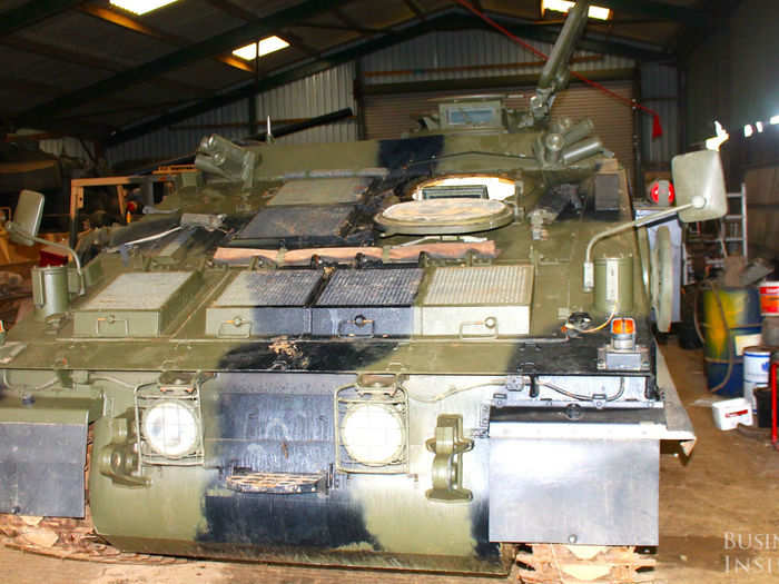 This tank had just been repainted to be delivered to a buyer. It cost around £17,000, which doesn