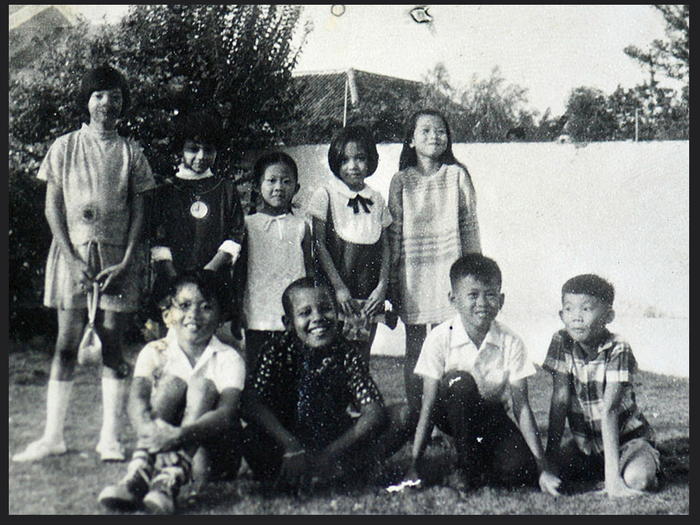 US President Barack Obama lived in Indonesia for several years when he was a child — here he is with school friends in the late 1960s.