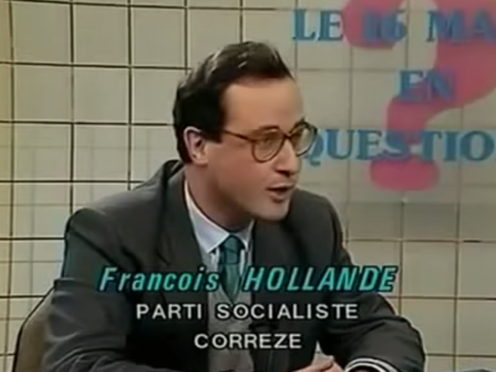 Here is French President Francois Hollande in 1981, when running for a position in France