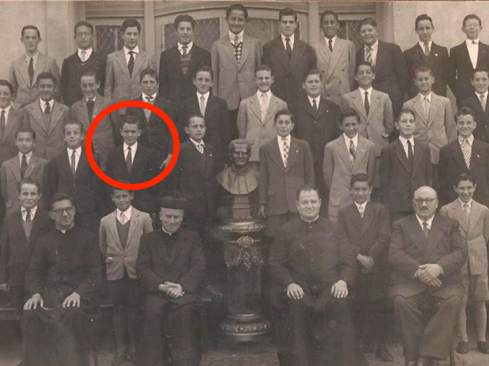 Pope Francis at age 12, while attending school at Colegio Salesiano Don Bosco de Ramos Mejía in his native Argentina, in 1948 or 1949.