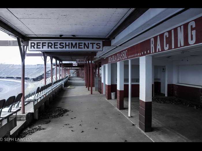 Safe to say no one will be getting refreshments any time soon from this concession stand.