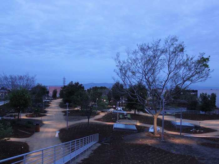 One of the highlights of the new building is a nine-acre roof garden.