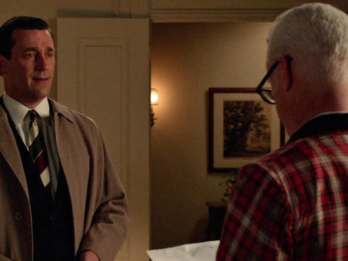 In an attempt to get back his old job, Don tells Roger Sterling (John Slattery) he’s received an offer from a rival firm.