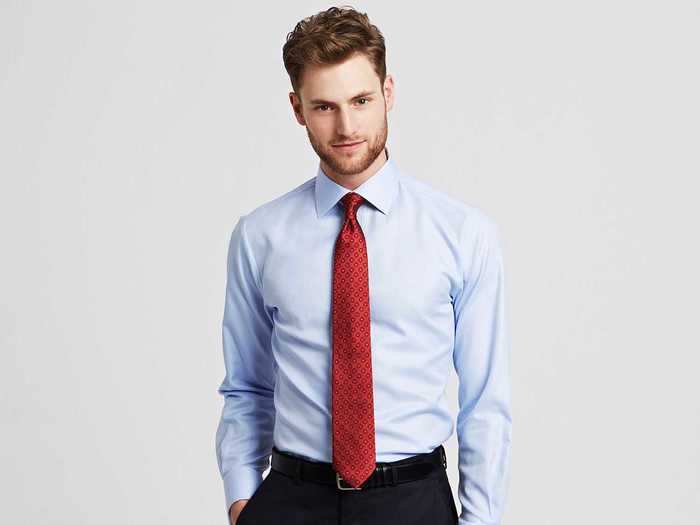 A pale blue dress shirt for your less formal occasions.