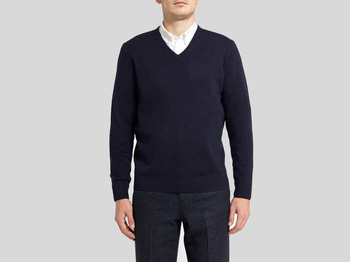 A cashmere sweater is perfect for layering in colder months.