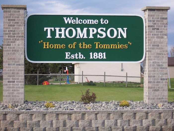 29. Thompson, North Dakota