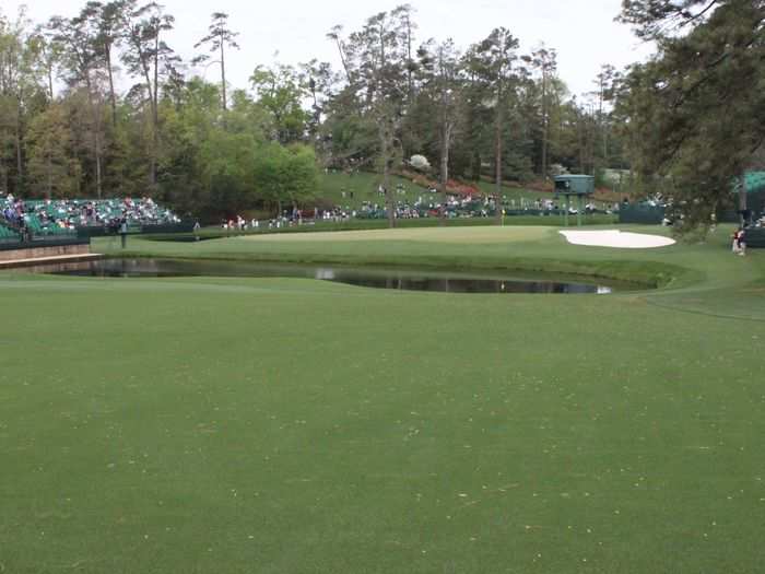 This is the pond in front of the par 5, 15th hole. There