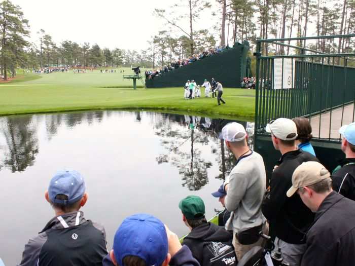 If you have to pick one spot to hang out during the practice round, I highly recommend the 16th tee. There