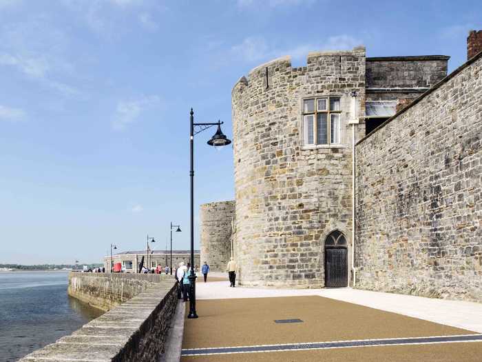 Bath Tower in Caernarfon, north-west Wales, is actually part of the city