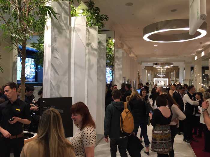 The Apple store in Selfridges is in the high-end jewellery section. Nobody was looking at the other watches.