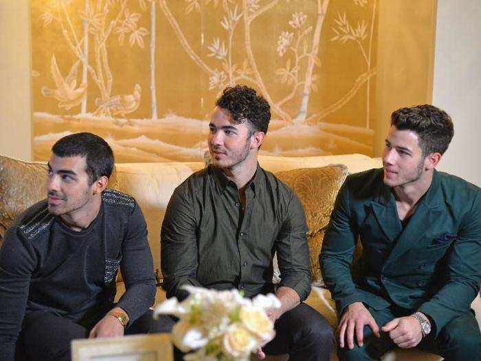 Nick, Kevin, and Joe Jonas, pop stars