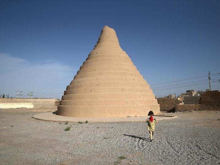 And this is a traditional "ice-house" in Abarqu, where Iranians store ice from the winter to last through the summer months.