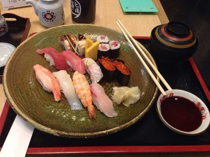 NARITA INTERNATIONAL AIRPORT, TOKYO, JAPAN: Sushi Kyotatsu, located in Terminal 1, has many fans. Some veteran travelers actually plan their trips to make sure they can stop by the restaurant, known for fish that