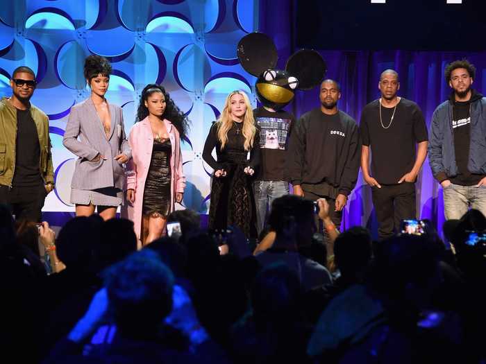 When Jay-Z launched Tidal, he counted a number of famous artists as stakeholders, including Beyonce, Rihanna, Kanye West, Jack White, Arcade Fire, Usher, Nicki Minaj, Coldplay, Alicia Keys, Calvin Harris, Daft Punk, deadmau5, Jason Aldean, J. Cole and Madonna.