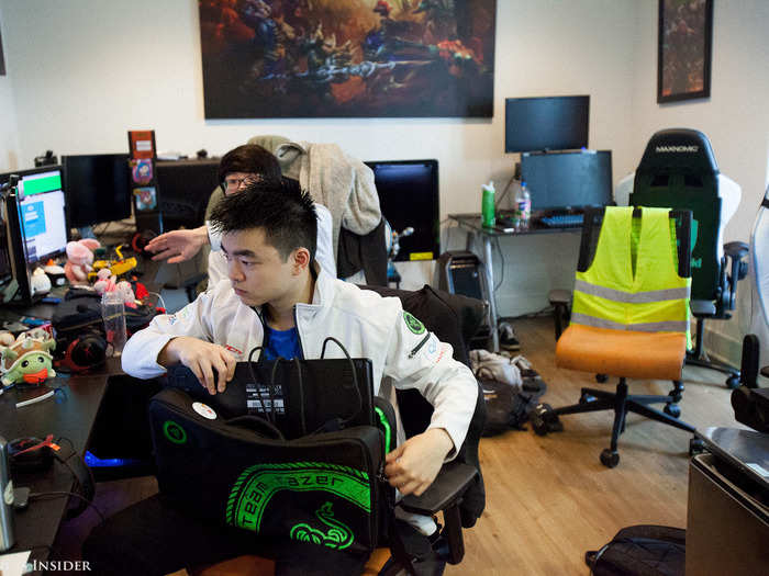 Around 1:30 p.m., the players packed up their keyboards and mice. Team Liquid is sponsored by gaming peripheral company Razer, and most of them use the Razer Imperator mouse ($80) and the Razer BlackWidow Chroma keyboard ($170).