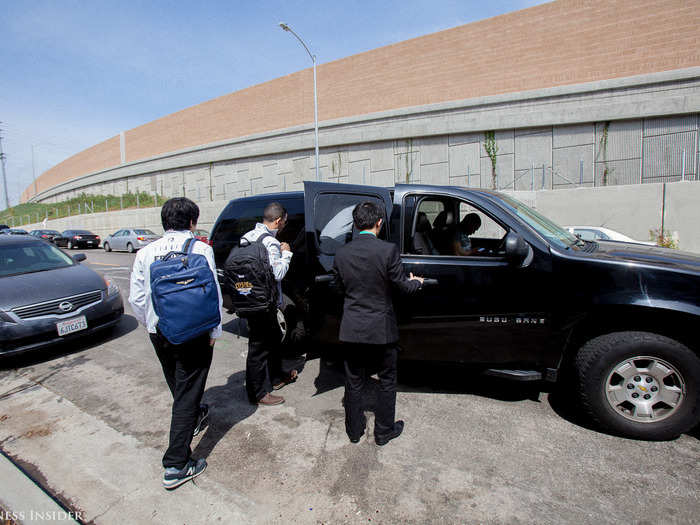 Riot Games, which publishes League of Legends and runs the LCS, provided a black car to shuttle the team to the studio fifteen minutes away.