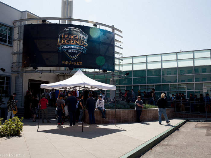 This is the LCS studio in West Los Angeles, where about every weekend from January through August, ten teams of professional video gamers face off in League of Legends.