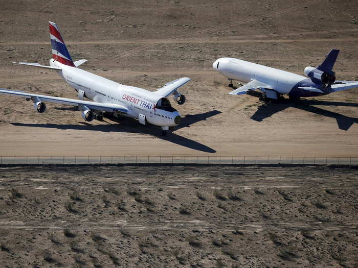 However, others — like this ex-Orient Thai Boeing 747 — are broken up and sold for parts.