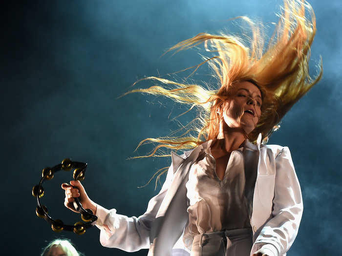 Florence Welch of Florence and the Machine gave one of the most hair-raising performances.