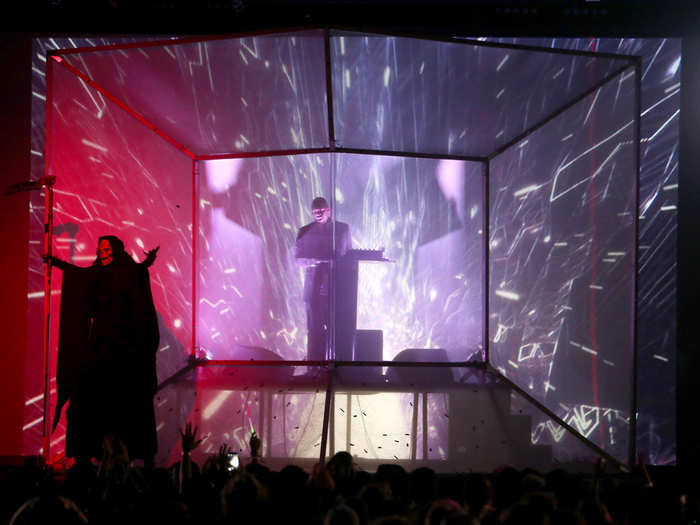 DJ Flying Lotus put on quite a dramatic performance.