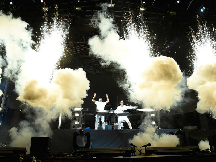 DJs Ingrosso and Axwell used pyrotechnics to rally the crowds.