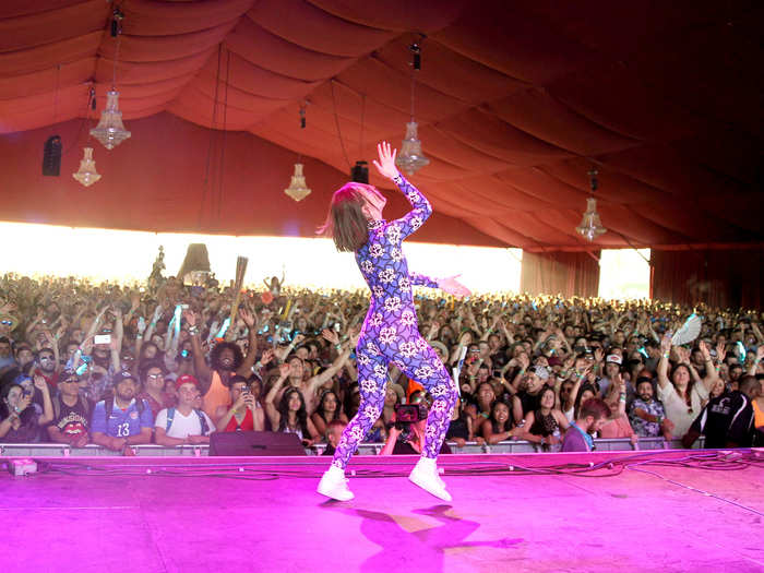 French singer Yelle rocked an incredible onesie.