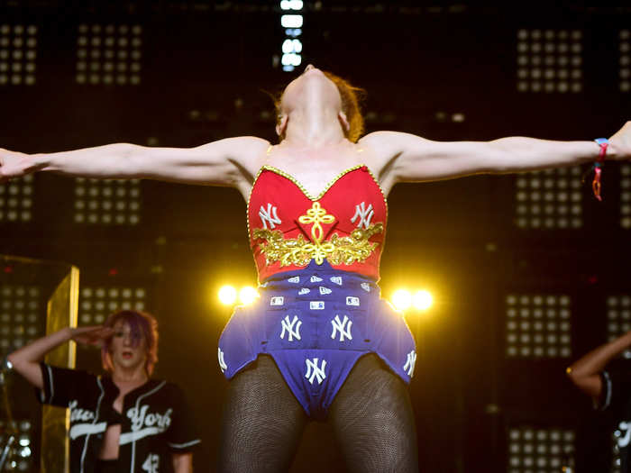 Singer Kiesza channeled Wonder Woman.