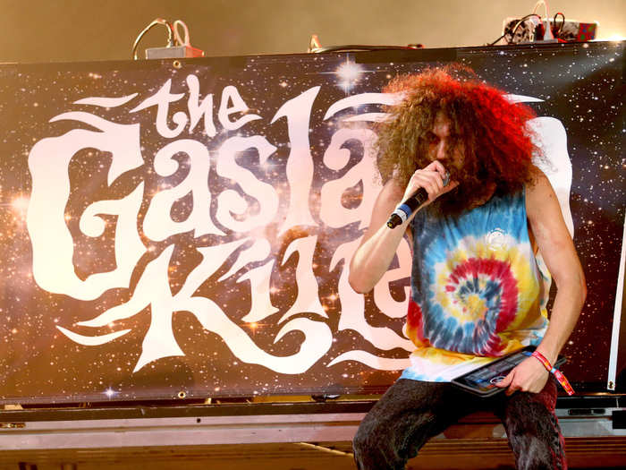 The Gaslamp Killer was dressed perfectly for a music festival.