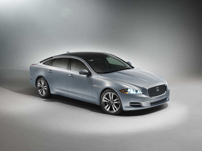 The traditional Jaguar XJ design formula features a blend of athletic curves and dignified British style.