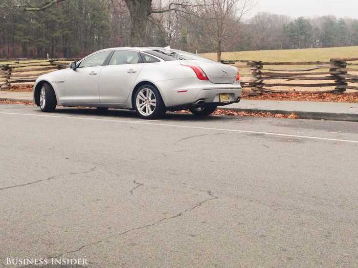 In "dynamic mode," the Jag comes alive — proving itself surprisingly fleet of foot for a 17-foot-long car.