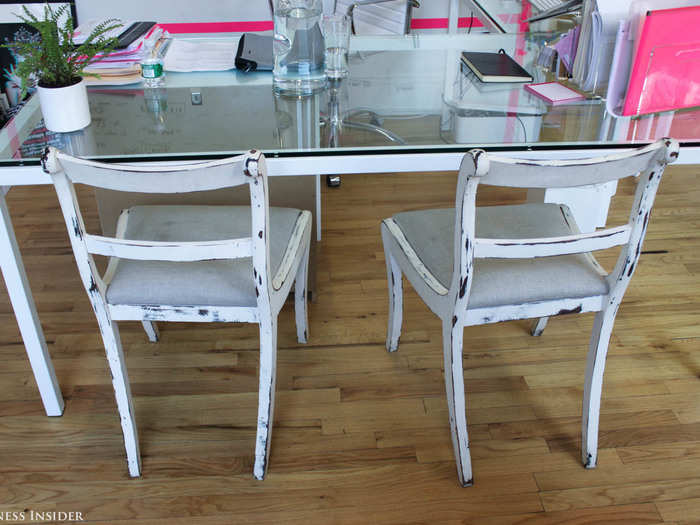 These chairs hold great sentimental value to Chong. Taken from her home in the UK, Chong and longtime friend Alison Schwartz were sitting on these chairs when they founded Lulu.