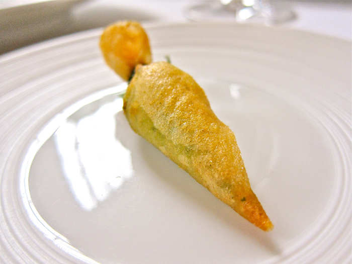 The crispy sweetbread-stuffed cornet added a bit of crunch.