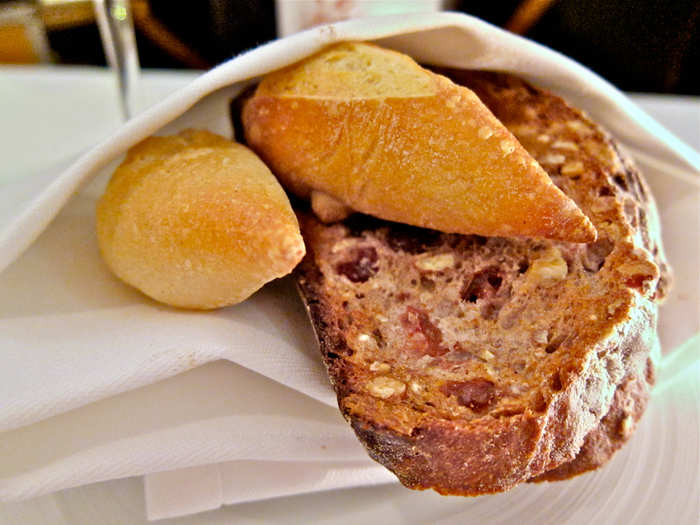 Bread service signaled the beginning of the official meal.