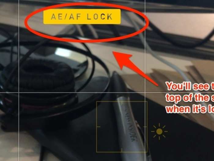 Press and hold down on the screen to lock your exposure settings so that you don’t have to adjust them again next time.