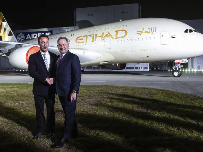 ... Etihad took delivery of the plane.