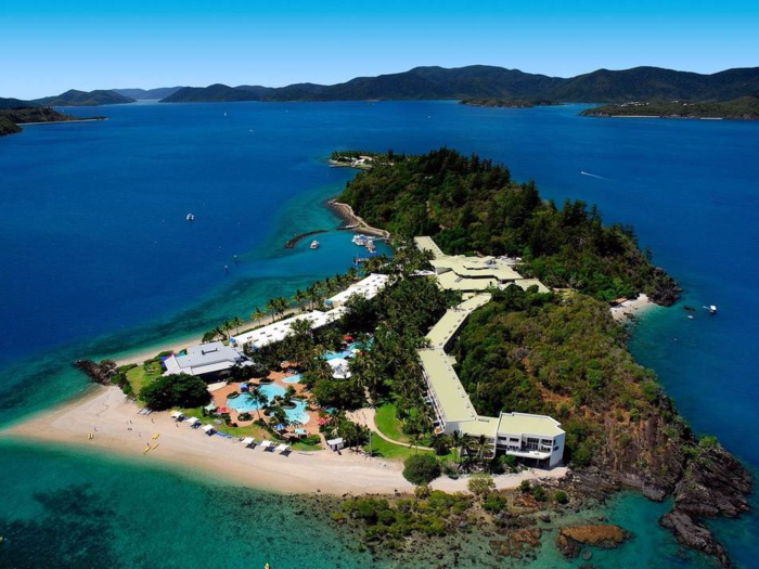 Daydream Island is located in a group of islands off the Great Barrier Reef in Australia. The purchase includes a 296-room resort, marina, and spa. Price is available upon request.