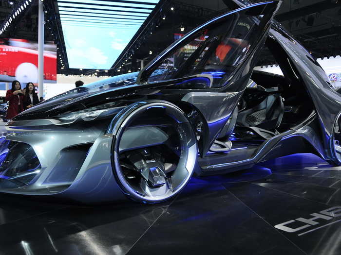 The futuristic, electric, self-driving concept was designed by GM