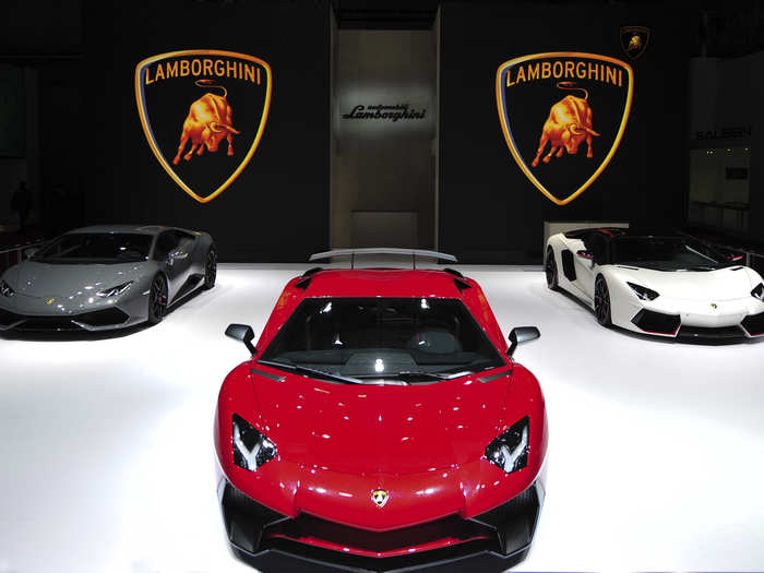 Lamborghini exhibited a trio of cars ...