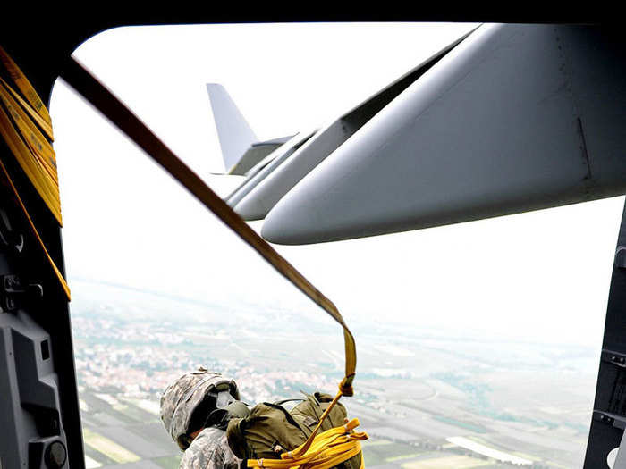 In the event of a disaster, personnel from the 435th can parachute into an area, determine if an airfield is in good enough quality for aircraft to land, and secure the area. Other members of the 435th also embed with the Army to call in airstrikes or provide expeditionary training in areas like construction and mechanics.