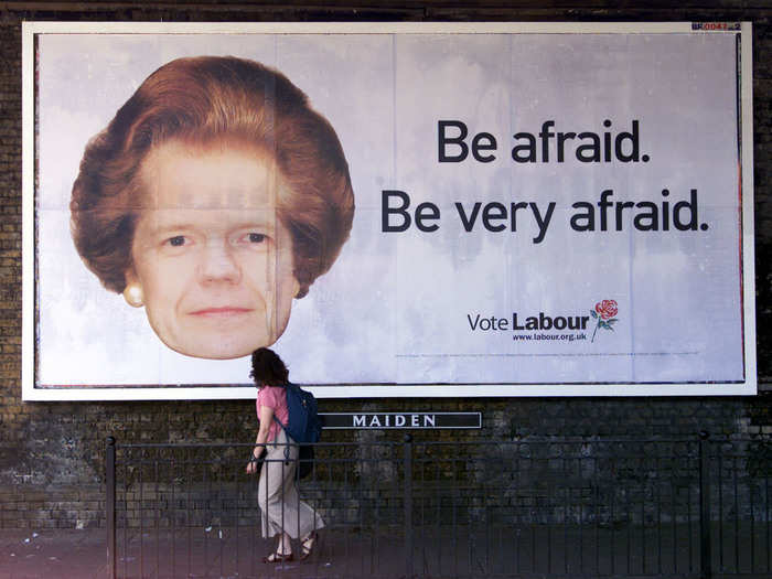 This poster may not have cost the Tory leader William Hague the 2001 election by itself, but it probably didn