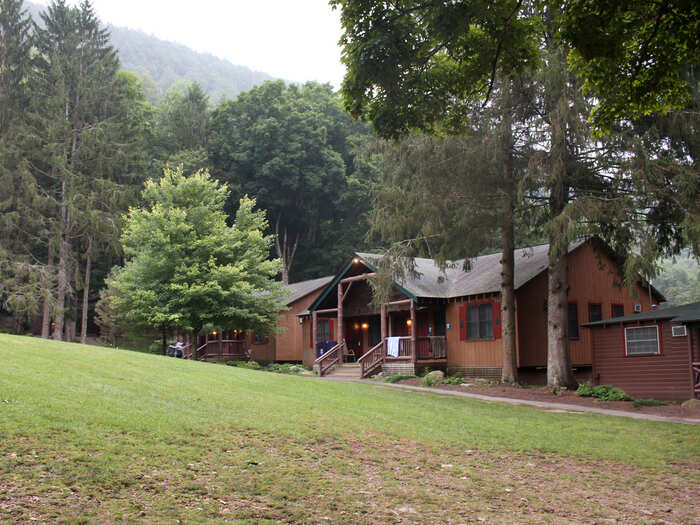 I received my cabin assignment: Mountain View 7. I had two roommates (who asked not to be photographed), both working women in their mid-20s. One told me she had "been single for 23 years" and really hoped to meet someone here; the other already had her sights set on the staffer who carried her duffel to the cabin.