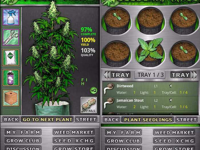 Weed Farmer is a game where you grow and harvest marijuana.