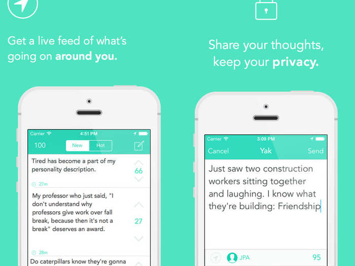 Yik Yak is another anonymous app that