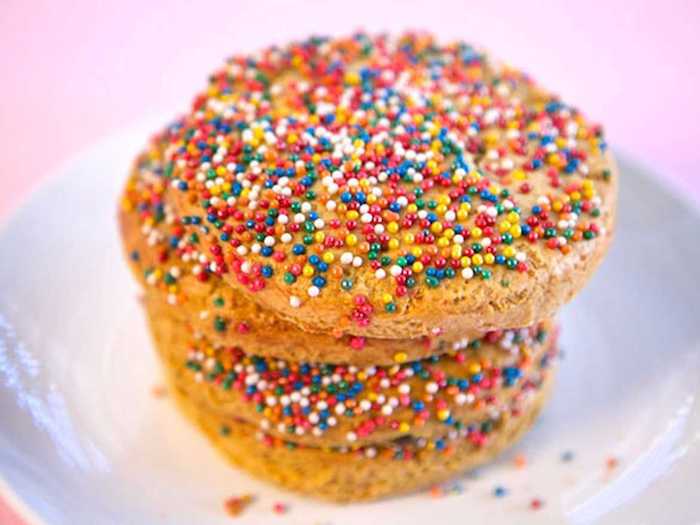 Sold across panaderias (bakeries) in Mexico, Galletas De Grajea are butter cookies covered in a playful coat of rainbow sprinkles.