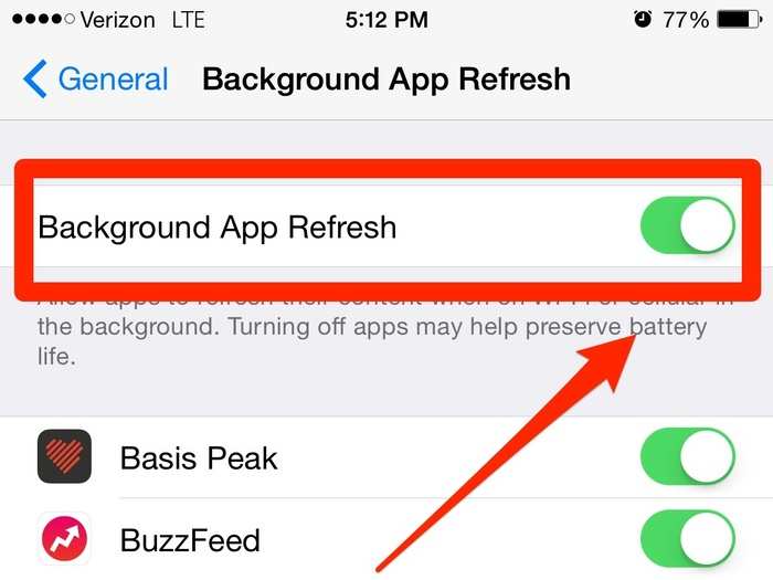 Turn off background app refresh.